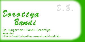dorottya bandi business card